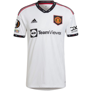 adidas Manchester United Tyrell Malacia Away Jersey w/ Europa League Patches 22/23 (White)
