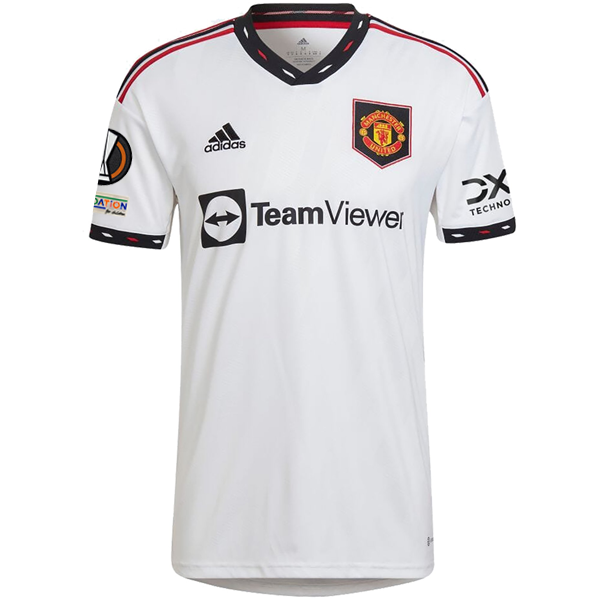 adidas Manchester United Away Jersey w Europa League Patches 22