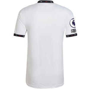 adidas Mancheser United Away Jersey w/ EPL + No Room For Racism Patches 22/23 (White)