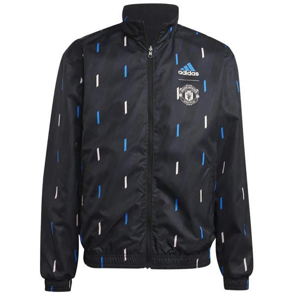 adidas Manchester United Anthem Jacket 22 23 Black Soccer Wearhouse