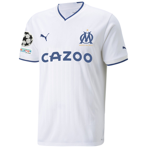 Puma Olympique Marseille Home Jersey w/ Champions League Patches 22/23 (White)