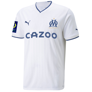 Puma Olympique Marseille Home Jersey w/ Ligue 1 Patch 22/23 (White)