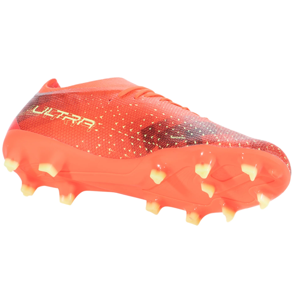 Puma Ultra Match FG AG Soccer Cleats Coral Fizzy Light Black