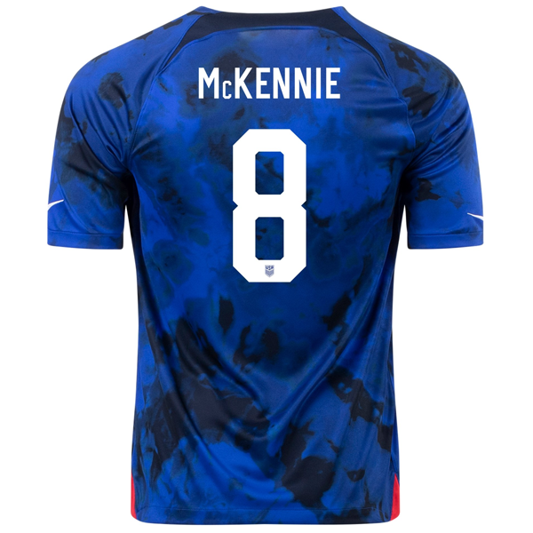 Camiseta Nike Estados Unidos Weston Mckennie Visitante 22/23 (Azul brillante/Blanco)