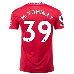 adidas Manchester United Scott McTominay Home Jersey w/ EPL + No Room For Racism 22/23 (Real Red)