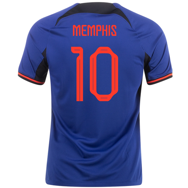 Nike Holanda Memphis Depay Away Jersey 22/23 (Deep Royal/Habanero Red)