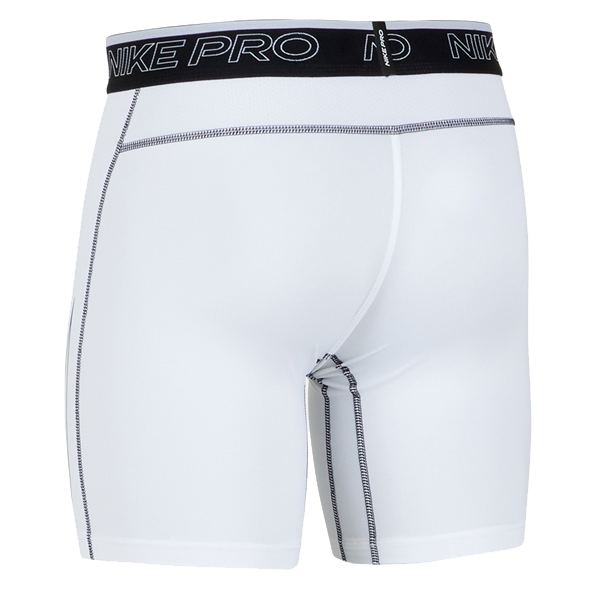 Pantalón corto de compresión Nike Pro Dri-Fit para hombre (blanco/negro)