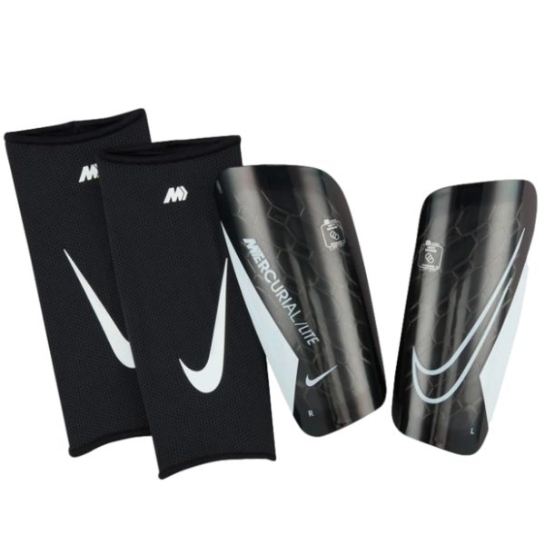 Espinilleras Nike Mercurial Lite (Negro/Blanco)