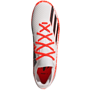 adidas X Speedportal Messi.3 Firm Ground Soccer Cleats (Core White/Solar Red)