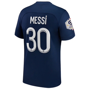 Nike Paris Saint-Germain Lionel Messi Home Jersey w/ Ligue 1 Champion Patch 22/23 (Midnight Navy/White)