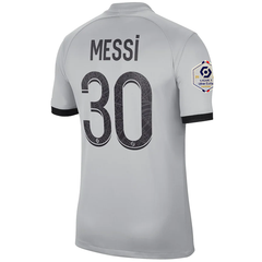 Nike Paris Saint-Germain Lionel Messi Fourth Jersey + League 1 Patch 22/23 (Black/Tour Yellow) Size L