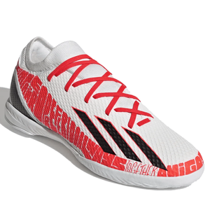 adidas X Speedportal Messi.3 Indoor Soccer Shoes (White/Solar Red)