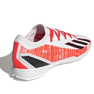 adidas X Speedportal Messi.3 Indoor Soccer Shoes (White/Solar Red)