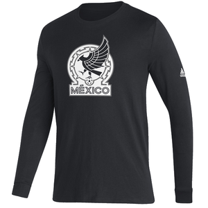 adidas Mexico Crest Long Sleeve T-Shirt (Black/White)