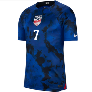 Nike Estados Unidos Gio Reyna Authentic Match Away Jersey 22/23 (Azul brillante/Blanco) 