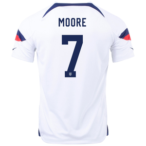 Nike United States Shaq Moore Home Jersey 22/23 (White/Loyal Blue)