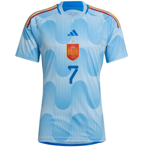 adidas Spain Alvaro Morata Away Jersey 22/23 (Glow Blue)
