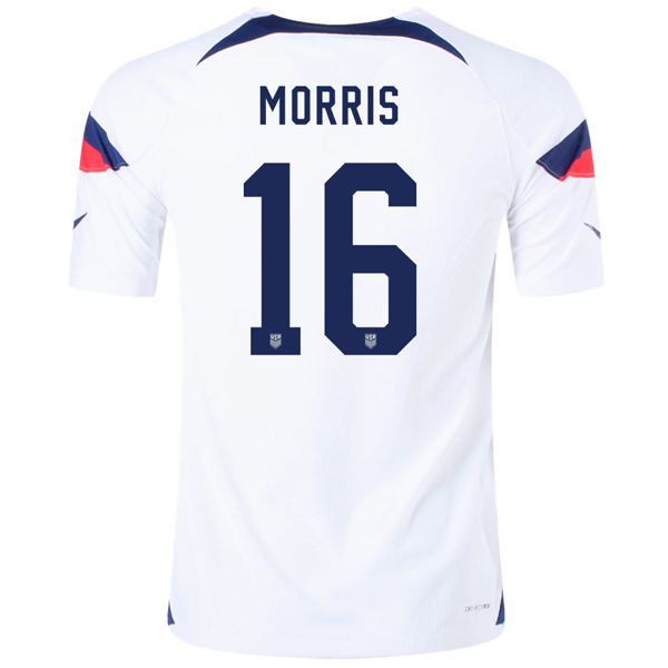 Nike United States Authentic Match Jordan Morris Home Jersey 22/23 (Blanco/Azul)