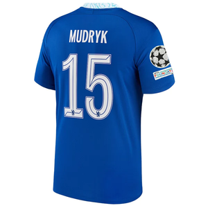 Nike Chelsea Mudryk Home Jersey w/ Champions League + Club World Cup Patches 22/23 (Rush Blue)