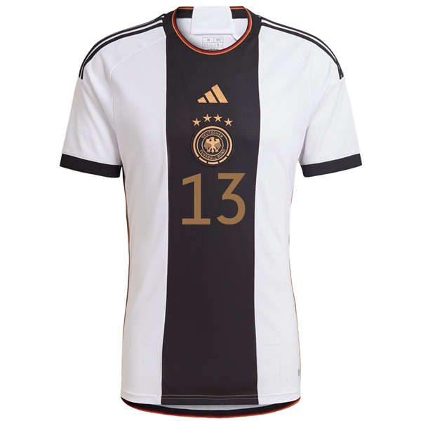 adidas Germany Thomas Muller Home Jersey 22 23 White Black Soccer Wearhouse
