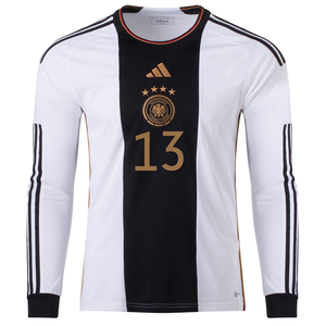 adidas Germany Thomas Muller Home Long Sleeve Jersey 22/23 (White/Black)