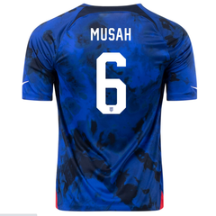 Nike Yunus Musah USA Away Jersey 22/23 (Bright Blue/White)