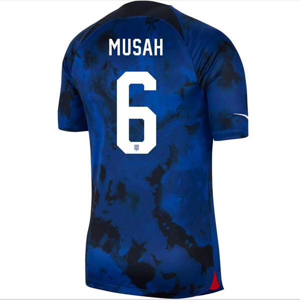 Nike Estados Unidos Yunus Musah Authentic Match Away Jersey 22/23 (Azul brillante/Blanco) 