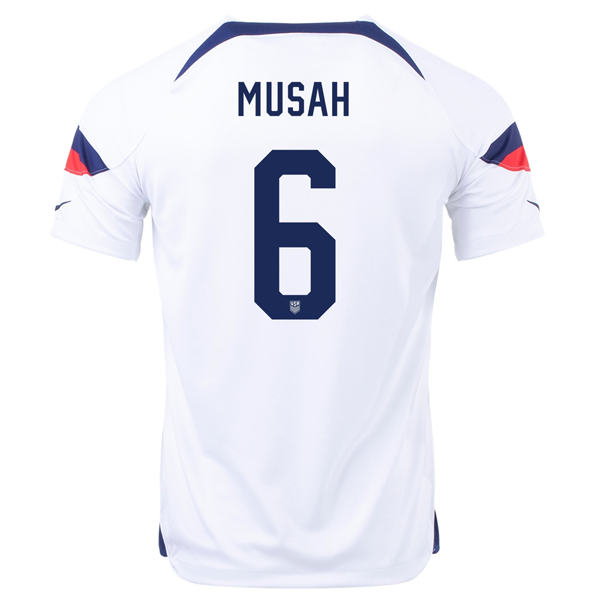 Nike Estados Unidos Yunus Musah Home Jersey 22/23 (Blanco/Azul)