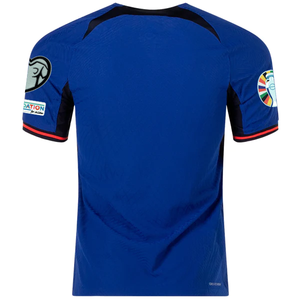 Nike Netherlands Match Authentic Away Jersey w/ Euro Qualifying Patches 22/23 (Deep Royal/Habanero Red)
