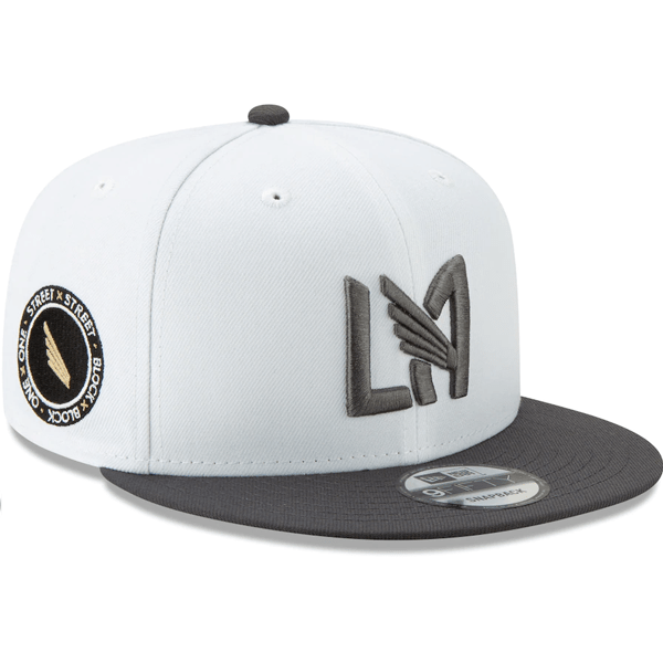 New Era LAFC 9Fifty Snapback Hat (White/Silver) | SoccerWearhouse