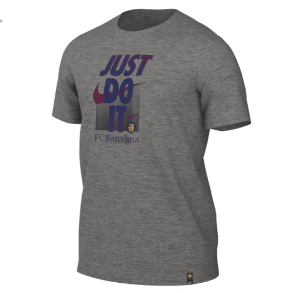 Nike Barcelona Just Do It T-Shirt (Dark Grey Heather) | SoccerWearhouse
