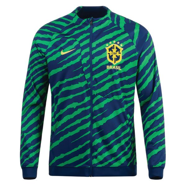 Nike Brazil Anthem Academy Pro Jacket (Coastal Blue/Light Green Spark) | SoccerWearhouse