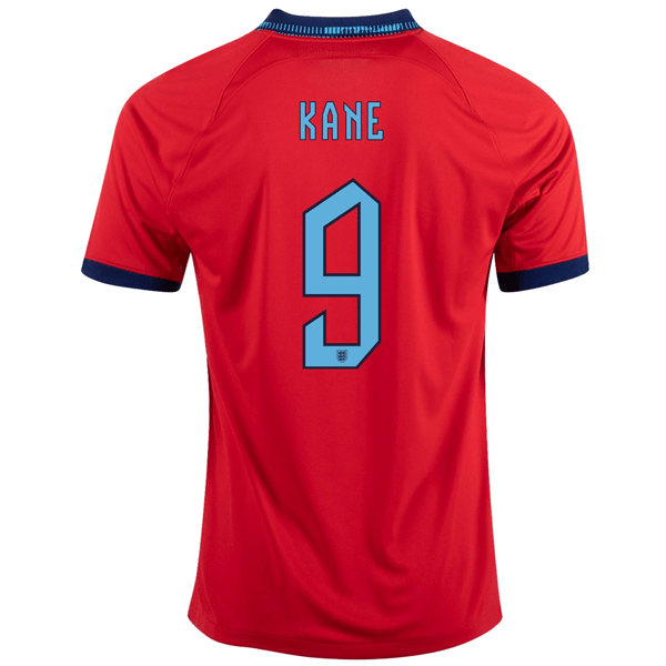 Nike England Harry Kane Away Jersey 22/23 (Challenge Red/Blue Void) | SoccerWearhouse