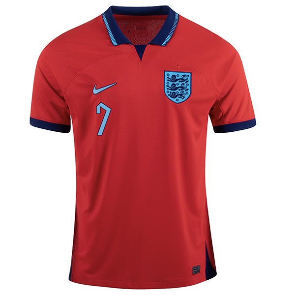 Nike England Jack Grealish Away Jersey 22/23 (Challenge Red/Blue Void) | SoccerWearhouse