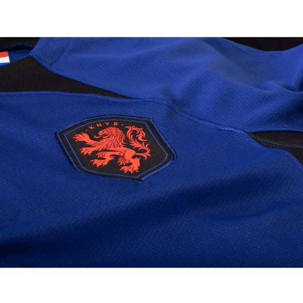 Nike Netherlands De Ligt Away Jersey 22/23 (Deep Royal/Habanero Red) | SoccerWearhouse