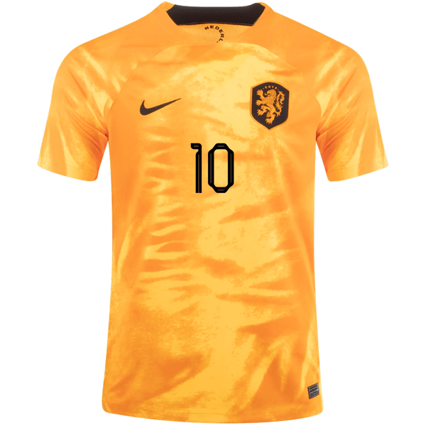 Nike Netherlands Memphis Depay Home Jersey 22/23 (Laser Orange/Black) | SoccerWearhouse