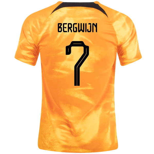 Nike Netherlands Steven Bergwijn Home Jersey 22/23 (Laser Orange/Black) | SoccerWearhouse