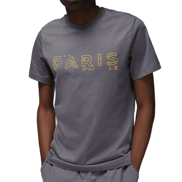 Nike Paris Saint - Germain Jordan T-Shirt (Graphite/Tour Yellow) | SoccerWearhouse