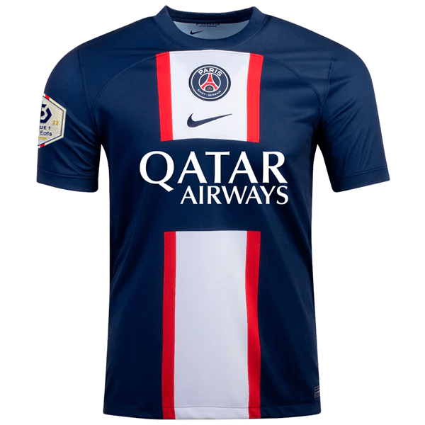 Nike Paris Saint-Germain Kevin Paredes Home Jersey w/ Ligue 1 Champion Patch 22/23 (Midnight Navy/White) | SoccerWearhouse