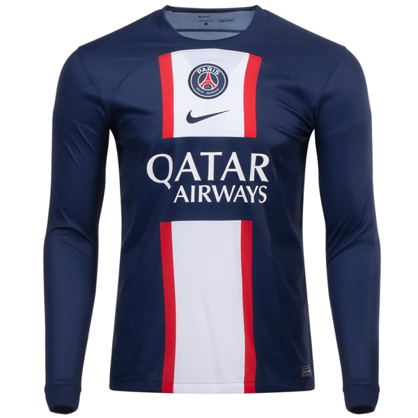 Nike Paris Saint-Germain Long Sleeve Jersey 22/23 (Midnight Navy/White) | SoccerWearhouse