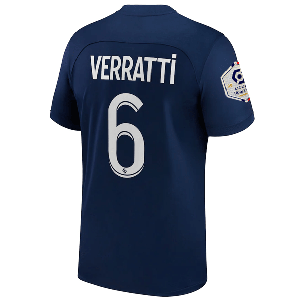 Nike Paris Saint-Germain Marco Verratti Home Jersey w/ Ligue 1 Champion Patch 22/23 (Midnight Navy/White) | SoccerWearhouse