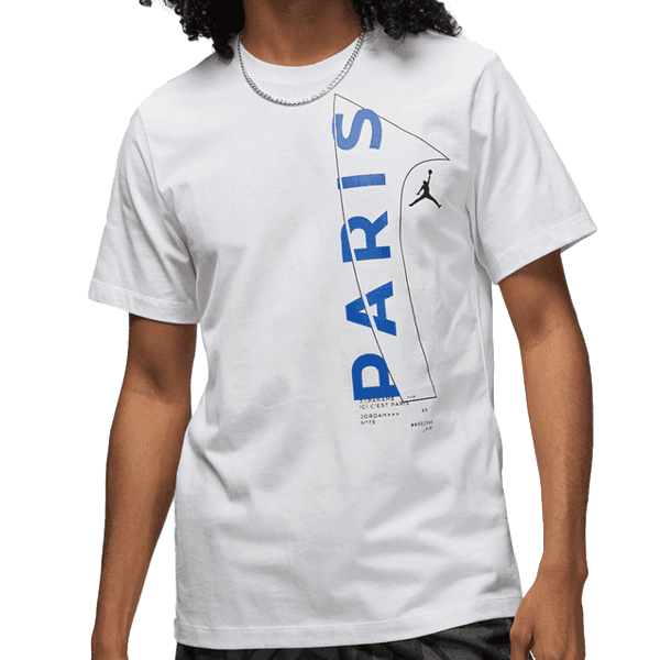 Nike Paris Saint-Germain Wordmark T-Shirt (White) | SoccerWearhouse