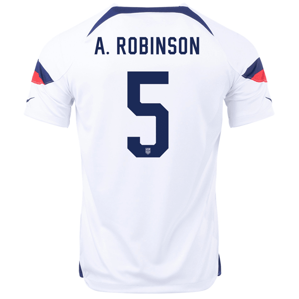 Nike United States Antonee Robinson Home Jersey 22/23 (White/Loyal Blue) | SoccerWearhouse