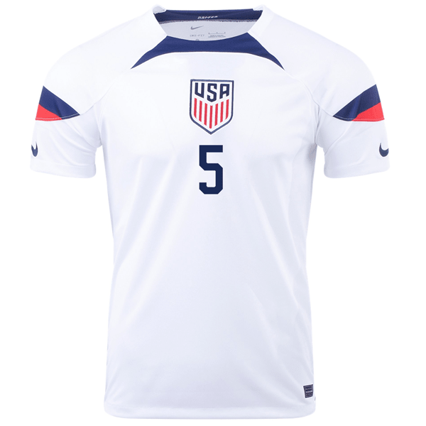 Nike United States Antonee Robinson Home Jersey 22/23 (White/Loyal Blue) | SoccerWearhouse