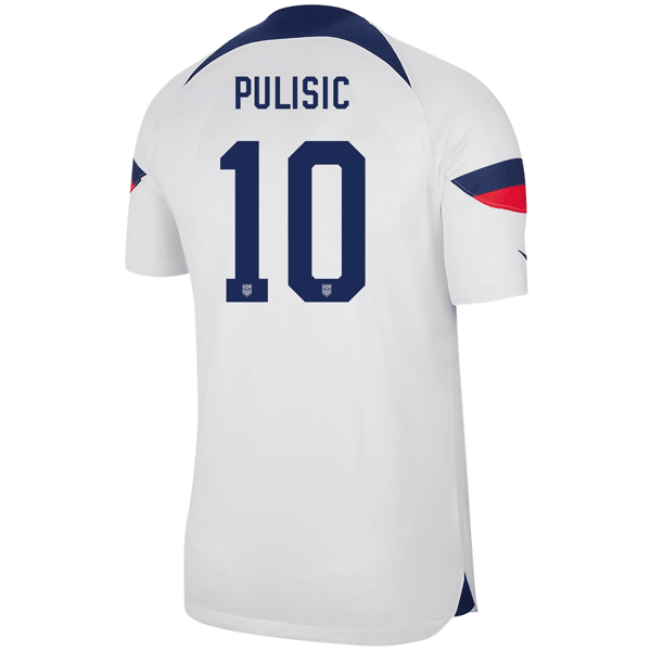 Nike United States Authentic Match Christian Pulisic Home Jersey 22/23 (White/Loyal Blue) | SoccerWearhouse