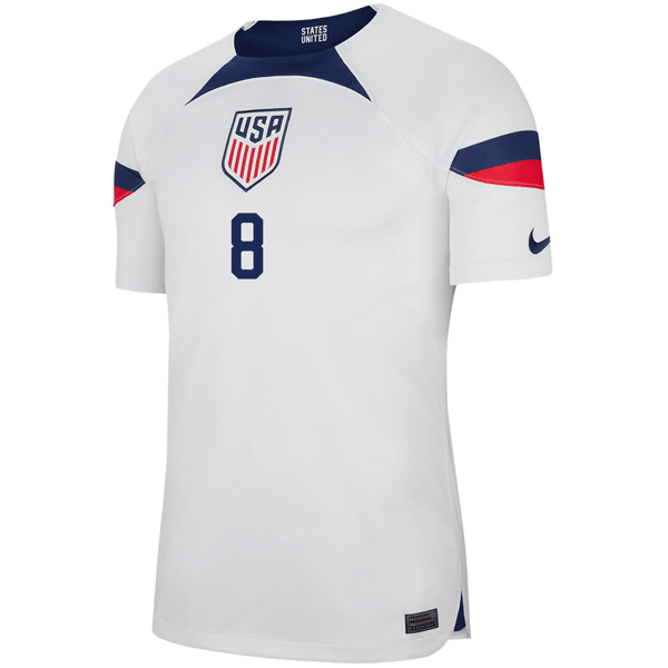 Nike United States Authentic Match Cristian Roldan Home Jersey 22/23 (White/Loyal Blue) | SoccerWearhouse
