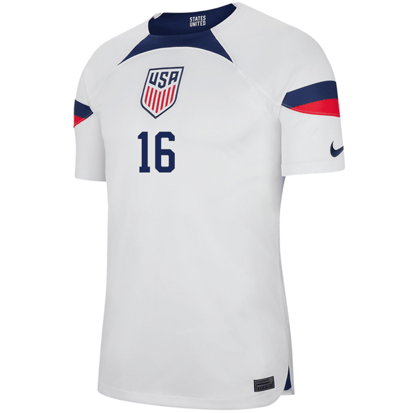 Nike United States Authentic Match George Bello Home Jersey 22/23 (White/Loyal Blue) | SoccerWearhouse