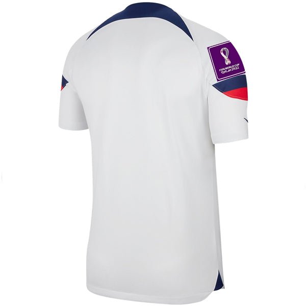 Nike United States Authentic Match Home Jersey 22/23 w/ World Cup 2022 Patches (White/Loyal Blue) | SoccerWearhouse