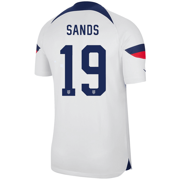Nike United States Authentic Match James Sands Home Jersey 22/23 (White/Loyal Blue) | SoccerWearhouse