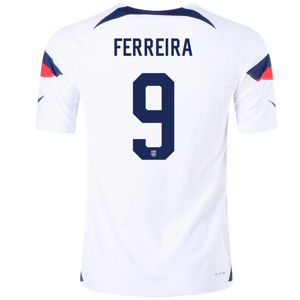 Nike United States Authentic Match Jesus Ferreira Home Jersey 22/23 (White/Loyal Blue) | SoccerWearhouse